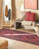 Teppich rot orientalisches Muster 80 x 300 cm Kurzflor VADKADAM Bild 3
