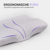 Nackenstützkissen 36x57x10cm - Memory Foam Kopfkissen, Orthopädisches Ergonomisches Nackenkissen mit abnehmbaren Bezug - ÖKO TEX Bild 2