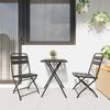 vidaXL Bistrogarnitur 3 pcs Anthrazit Stahl 42002954 Bild 4