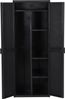 vidaXL Gartenschrank Schwarz 65x45x172 cm PP Rattan 151238 Bild 4