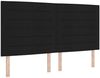 vidaXL LED Boxspringbett mit Matratze Schwarz 180 x 200 cm Stoff 3343042 Bild 2