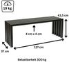 DanDiBo Gartenbank Metall Massiv Wetterfest Schwarz 120 cm Sitzbank Modern 96245 Ida Parkbank Eisen Bild 2
