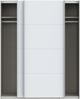 Forte SOPHISTISPACE Kleiderschrank 170, 2-türiger Schwebetürenschrank mit Einlegeböden und Kleiderstange, Weiß, 170,3 cm breit, 210,5 cm hoch, 62,9 cm tief Bild 4