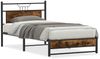 vidaXL Bettgestell ohne Matratze Räuchereiche 100x190 cm Holzwerkstoff 4106902 Bild 2