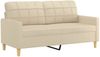 vidaXL 3-tlg. Sofagarnitur mit Kissen Creme Stoff 3201300 Bild 4
