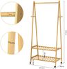 CASARIA® Kleiderständer mit Rollen und Ablagen Holz Bild 3
