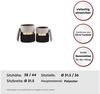 Hocker Zora 125 2er-Set Grau / Gold / Schwarz Bild 2