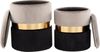 Hocker Zora 125 2er-Set Grau / Gold / Schwarz Bild 4