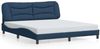 vidaXL Bettgestell ohne Matratze "Hvar" Blau 180x200 cm Stoff 3207792 Bild 2