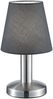 Tischlampe MATS II Stoff Lampenschirm Grau Touchfunktion EIN/AUS, Höhe 24 cm Bild 2