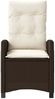 vidaXL Gartensessel Verstellbar mit Kissen Braun Poly Rattan 365210 Bild 4