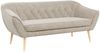 Sofa, Skandinavischer Stil, Holzbeine - PIRS - 3 Sitzer - Beige - Stoff Bild 2