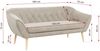 Sofa, Skandinavischer Stil, Holzbeine - PIRS - 3 Sitzer - Beige - Stoff Bild 3