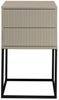 Nachttisch Maike / Marle, Holzwerkstoff, Metall, Beige, Schwarz, 40 x 65 x 39 cm Bild 2