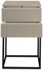Nachttisch Maike / Marle, Holzwerkstoff, Metall, Beige, Schwarz, 40 x 65 x 39 cm Bild 4