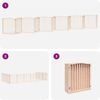 vidaXL 12-tlg. Hundetor mit Tür Faltbar 960 cm Pappelholz 3155616 Bild 5