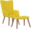 vidaXL Relaxsessel mit Hocker Senfgelb Samt 327673 Bild 2