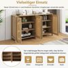 Sideboard mit 4 Kunst-Rattantüren & verstellbaren Einlegeböden, Natur Bild 5