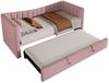 Ulife Daybett Schlafsofa Tagesbett Kinderbett Doppelbett Polsterbett mit Ziehbett, 90x200 cm (180x200 cm) Bild 2