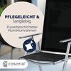 CASARIA® Aluminium Gartenstuhl Bern Klappbar Silber 2er Set Bild 5