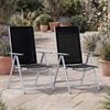 CASARIA® Aluminium Gartenstuhl Bern Klappbar Silber 2er Set Bild 2