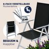 CASARIA® Aluminium Gartenstuhl Bern Klappbar Silber 2er Set Bild 3