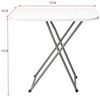 Sanotechnik Tisch klappbar weiß, Metall, Kunststoff, 75x50x(56-73) cm Bild 3