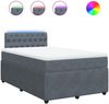 vidaXL Boxspringbett mit Matratze Dunkelgrau 120x200 cm Samt 3290017 Bild 2