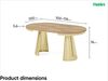 MEBLINI Esstisch Rund Ausziehbar aus Metall - 100-176x76 cm - CONEY - Halifax Eiche/Golden - Loft - Esszimmertisch Modern - Küchentisch - Ausziehtisch - Round Dining Table Bild 3