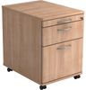 Rollcontainer AC20 58cm, 1 Schub, 1 HR, Schloss, BM Nussbaum Bild 2