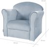 roba Kindersessel 'Lil Sofa' mit Armlehnen - bequemer Minisessel mit Samtstoff - Hellblau Bild 4