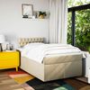 vidaXL Boxspringbett mit Matratze Creme 120x200 cm Stoff 3288167 Bild 4