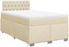 vidaXL Boxspringbett mit Matratze Creme 120x200 cm Stoff 3288167 Bild 3