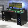 Schreibtisch >Tamas< in Schwarz/matt - 160x91,1x72cm (BxHxT) Bild 2