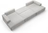 Wohnlandschaft Schlafsofa CORUNIA Stoff Poso Graublau Bild 2