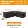 Nomio Gartenmöbel Abdeckung L-Form Lounge Wasserdicht Rattan Sofa Schutzhülle Bild 2