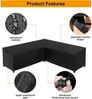 Nomio Gartenmöbel Abdeckung L-Form Lounge Wasserdicht Rattan Sofa Schutzhülle Bild 3