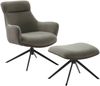 PELION Loungesessel inkl. Hocker - Olive / Edelstahl gebürstet Bild 5