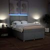 vidaXL Boxspringbett mit Matratze Hellgrau 140x190 cm Stoff 3293568 Bild 4