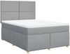 vidaXL Boxspringbett mit Matratze Hellgrau 140x190 cm Stoff 3293568 Bild 3