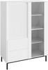 Vitrine Ozmi 2D2S mit zwei Drehtür und zwei Schubladen (Farbe: Weiß) Bild 3