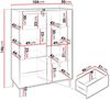 Vitrine Ozmi 2D2S mit zwei Drehtür und zwei Schubladen (Farbe: Weiß) Bild 5