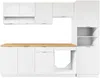 Vente-unique - CARMEO Küchenmöbel Holz, Platte BeigeWeiß - B 60 cm x H 204 cm x L 260 cm Bild 2