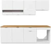 Vente-unique - CARMEO Küchenmöbel Holz, Platte BeigeWeiß - B 60 cm x H 204 cm x L 260 cm Bild 3