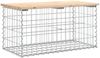vidaXL Gartenbank aus Gabionen 83x44x42 cm Massivholz Kiefer 834356 Bild 2