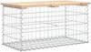 vidaXL Gartenbank aus Gabionen 83x44x42 cm Massivholz Kiefer 834356 Bild 5