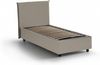 Dmora Grecale Einzelbett, Bettkasten mit Kunstlederbezug, 100 % Made in Italy, seitliche Öffnung, geeignet für Matratze 80 x 190 cm, Taupe Bild 4