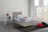 Dmora Grecale Einzelbett, Bettkasten mit Kunstlederbezug, 100 % Made in Italy, seitliche Öffnung, geeignet für Matratze 80 x 190 cm, Taupe Bild 2
