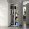 Home Collective Mehrzweckschrank 75 cm breit mit Einlegeböden 75x35x184 cm (BxTxH) Weiß (Vorratsschrank Universalschrank für Haushalt, Flur, Büro, Keller) mit 2 Einlegeböden und Fach für Staubsauger Bild 3