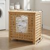 CLP Wäschebox Ronthy für Schmutzwäsche mit Bambusrahmen Wäschesack 70L waschbar,natura Bild 2